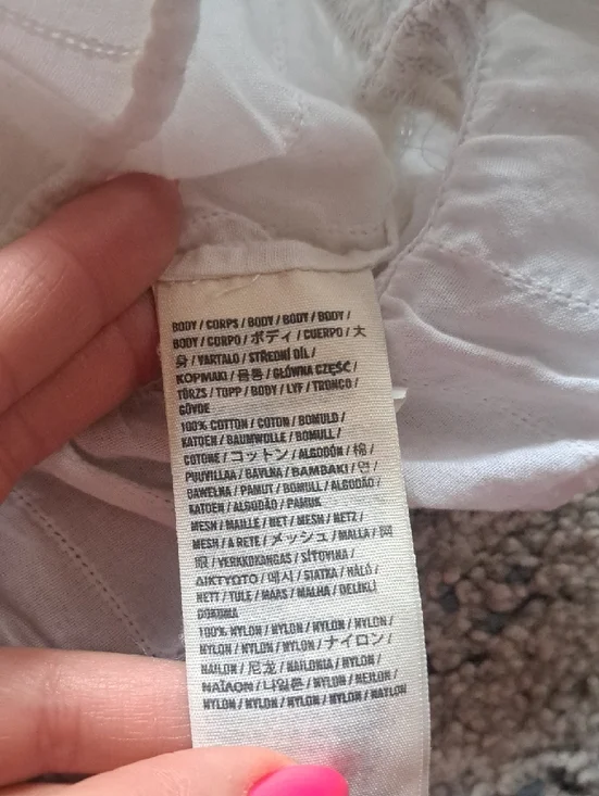 Abercrombie & Fitch White Lace-Front Ruffled Peasant Blouse - Picture 6 of 10